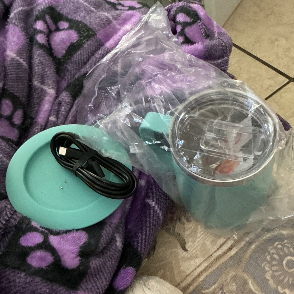 Heated Coffee ☕️ Mug/Pad with USB Cable - Teal